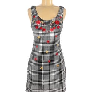 Derek Heart Floral Plaid Dress